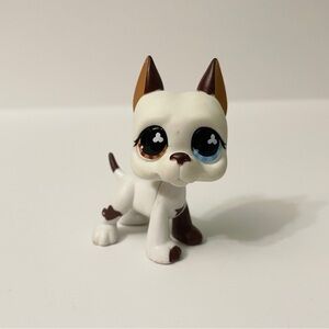 LPS Littlest Pet Shop Great Dane #577 Brown Blue Eyes